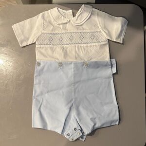 Classic White and Blue Kids One Piece